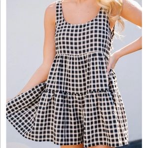 Judith March Gingham Romper - NWOT
